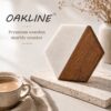 Picture1 OAKLINE Wooden Marble Coaster Set — premium handcrafted wooden marble drink coaster for coffee mugs, tea cups, candles, whiskey glasses, décor.