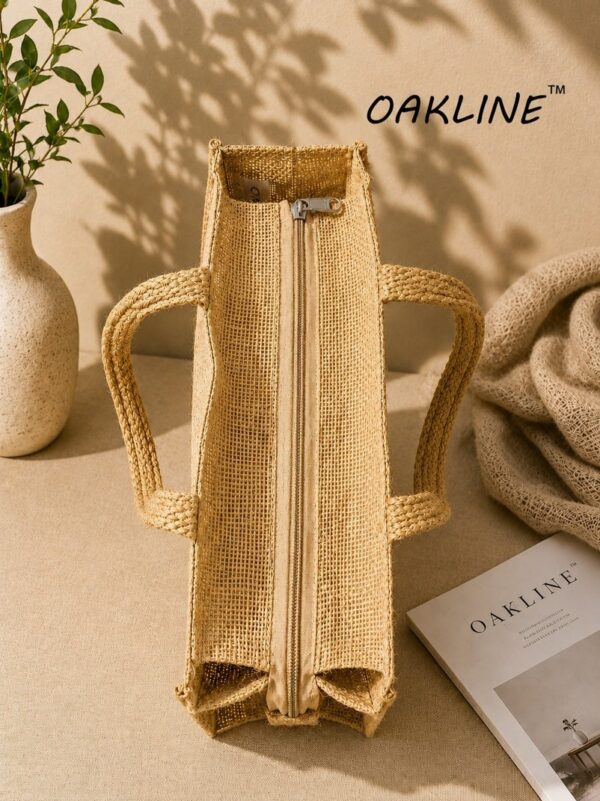 OAKLINE Jute Tote Bag — premium eco-friendly handbag for shopping, travel, gifting, office, beach, everyday luxury lifestyle fashion carryall.