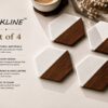 Picture2 OAKLINE Wooden Marble Coaster Set — premium handcrafted wooden marble drink coaster for coffee mugs, tea cups, candles, whiskey glasses, décor.