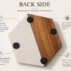 Picture3 OAKLINE Wooden Marble Coaster Set — premium handcrafted wooden marble drink coaster for coffee mugs, tea cups, candles, whiskey glasses, décor.