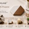 Picture6 OAKLINE Wooden Marble Coaster Set — premium handcrafted wooden marble drink coaster for coffee mugs, tea cups, candles, whiskey glasses, décor.