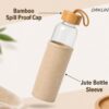 OAKLINE Glass Bottle with Jute bag for bottle — premium eco-friendly glass bottle with handcrafted jute carry bag for travel, office, gym, gifting, everyday hydration.